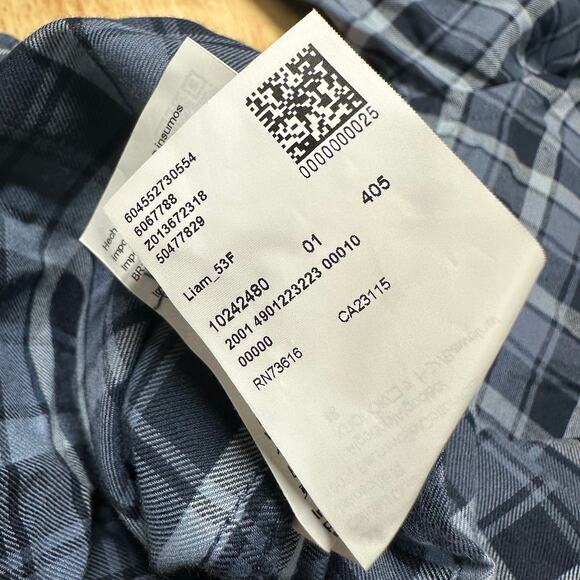 Boss NWT Liam Men's Regular Fit Cotton Twill Check Shirt Size S Button Front - Picture 9 of 12